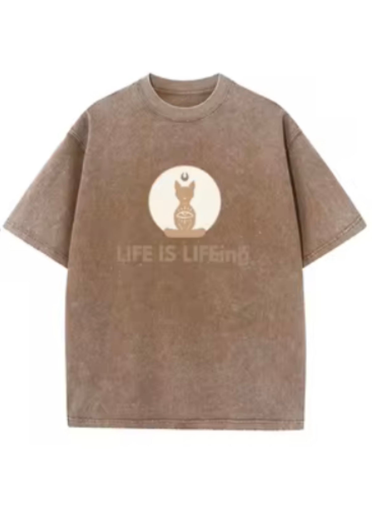 Life is Lifeing Acid Wash Shirt