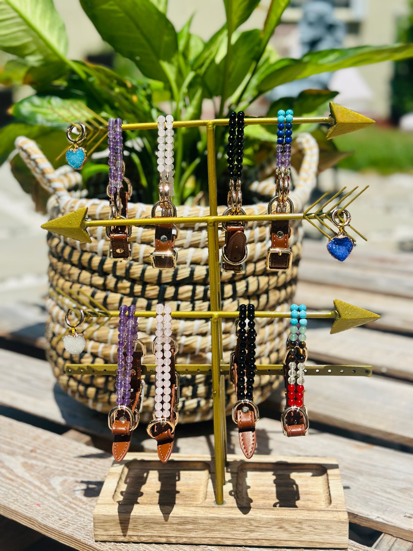 Rose Quartz Love Collar- Heart Connection