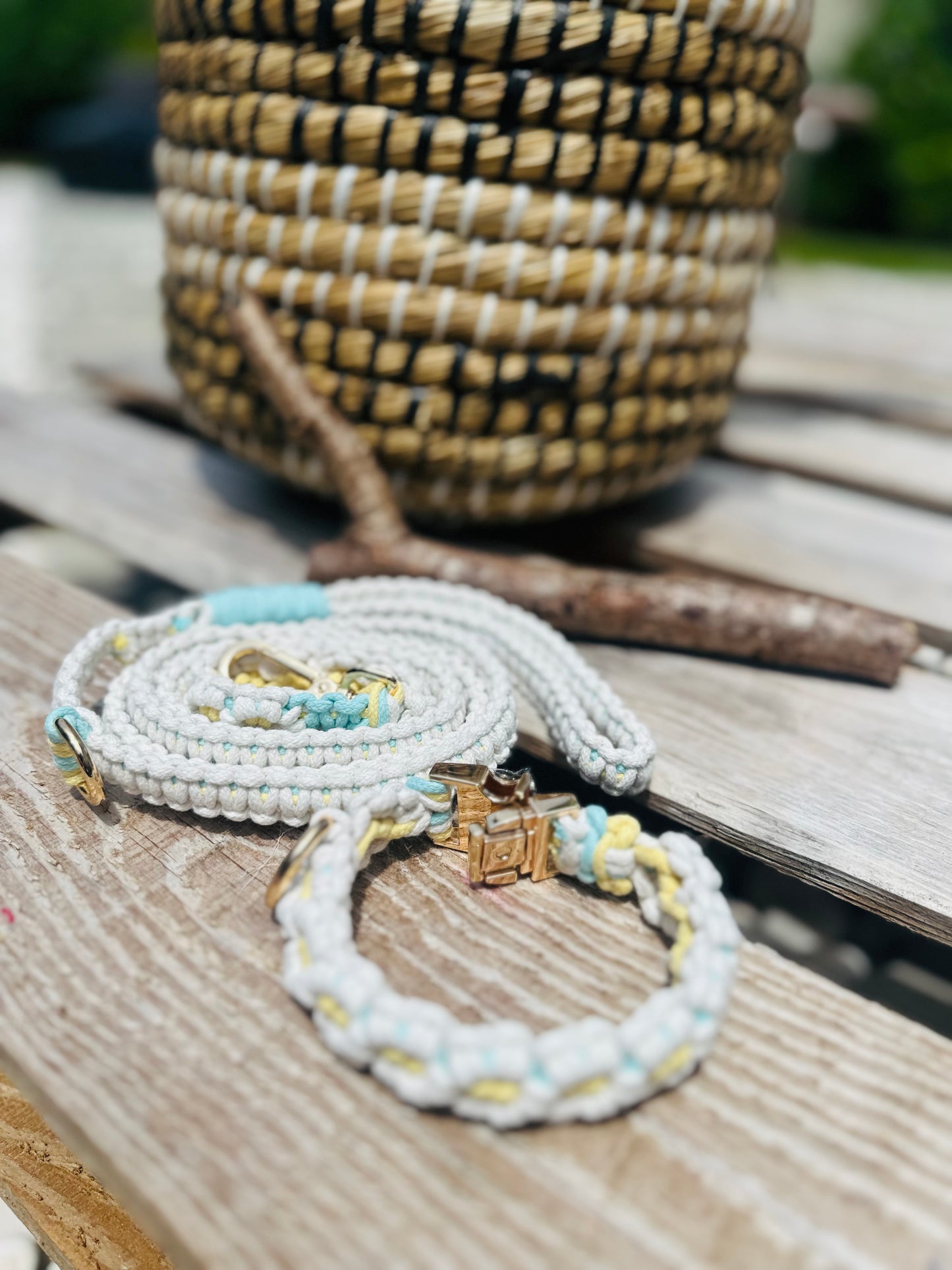 sunshine BloomLeash & Poop Bag- Yellow