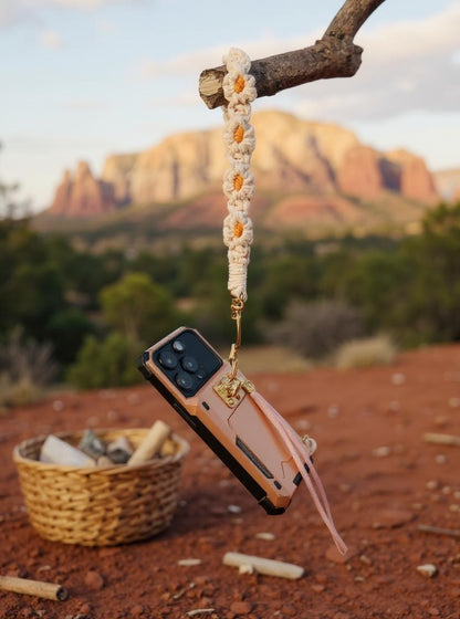 Cell Phone Macrame wristlet