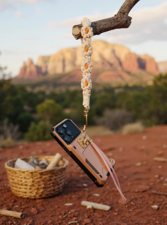 Cell Phone Macrame wristlet
