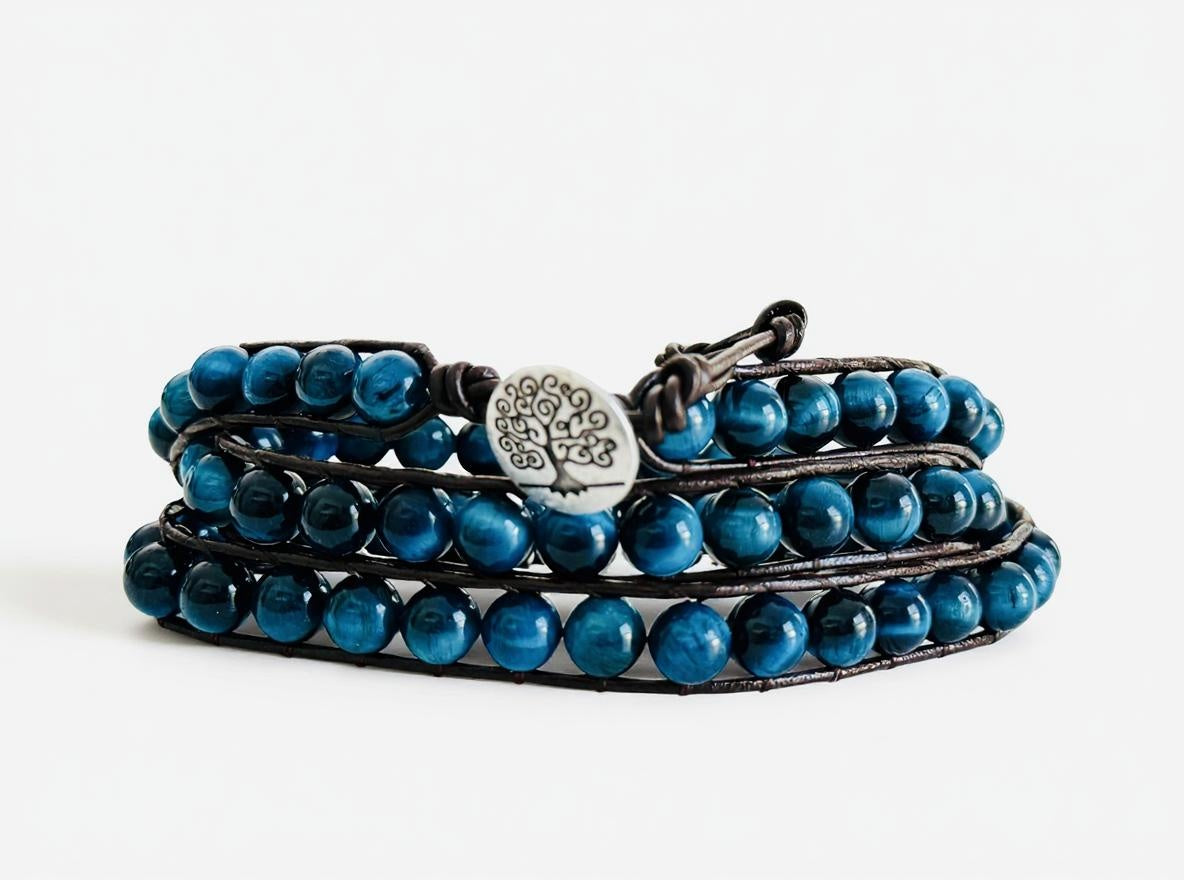 Blue Tiger's Eye Collar- Grounding, Protection & Connection