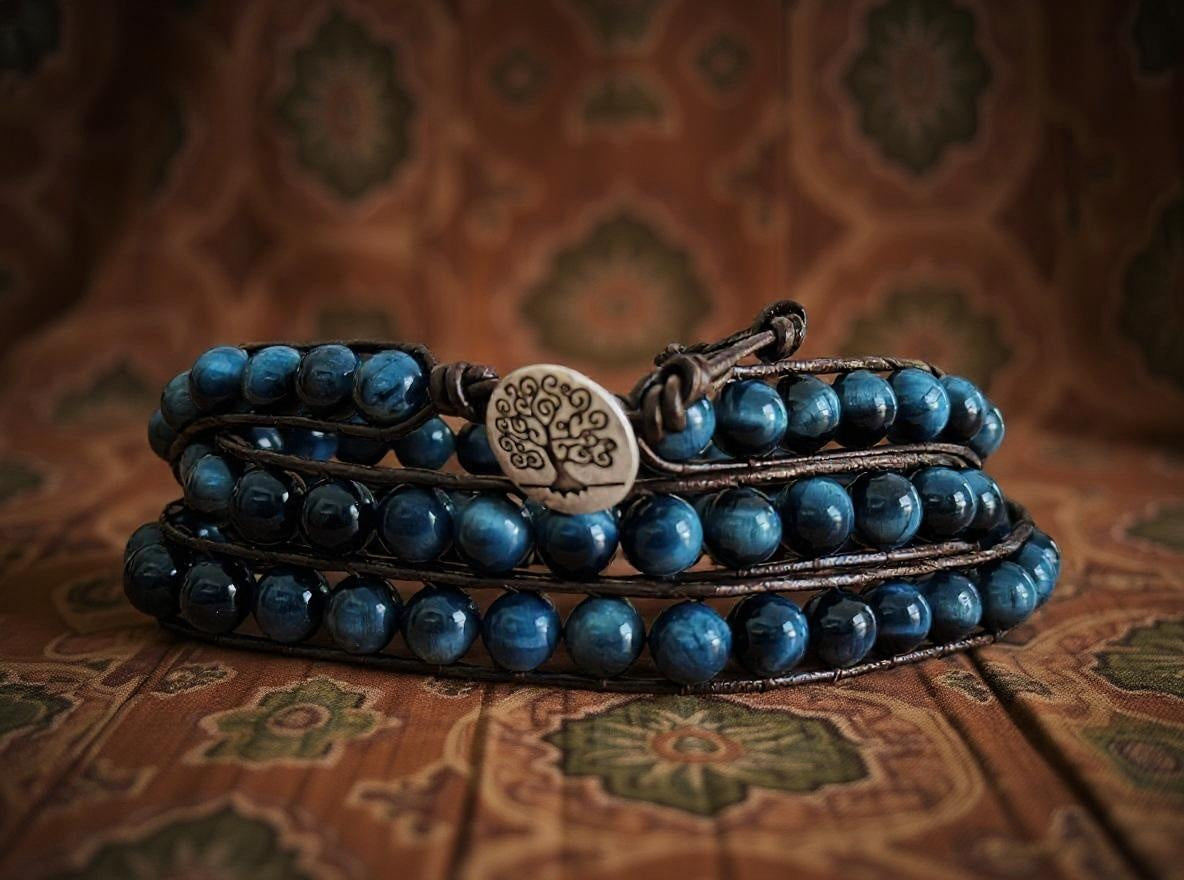 Blue Tiger's Eye Collar- Grounding, Protection & Connection