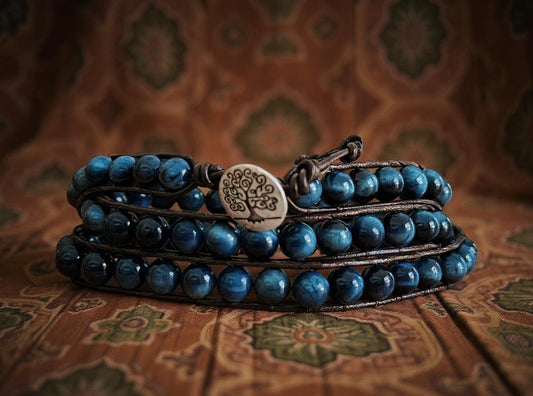 Blue Tiger's Eye Collar- Grounding, Protection & Connection