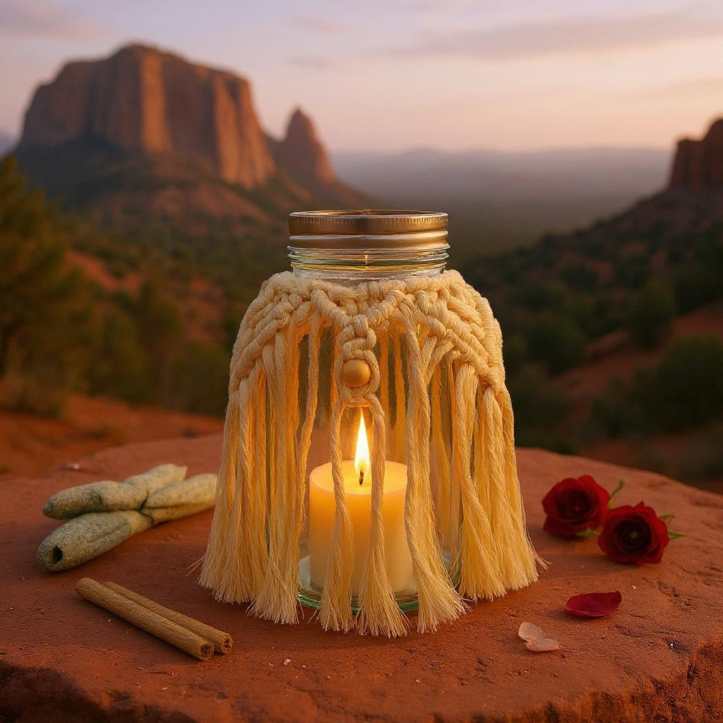 Macrame Candle