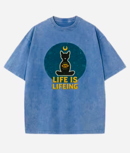 Life is Lifeing Acid Wash T-Shirt