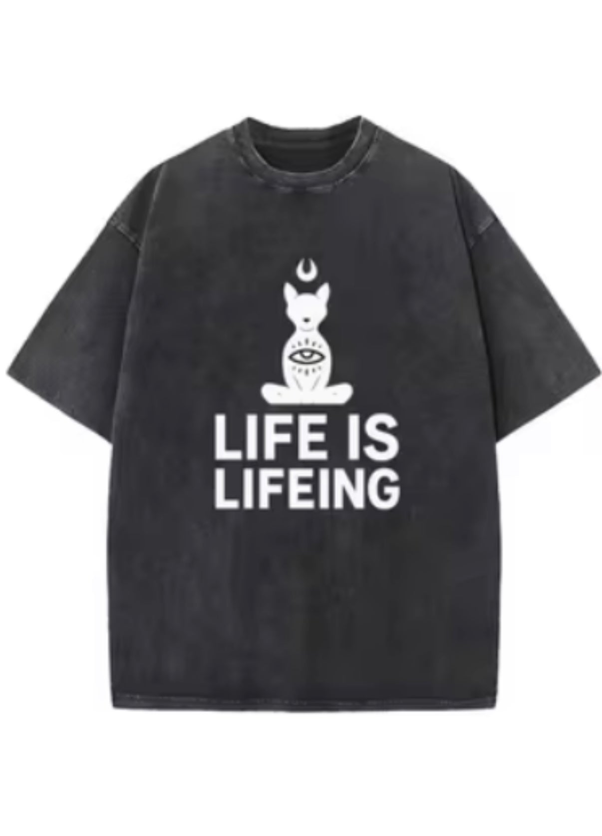 Life is Lifeing Acid Wash Shirt