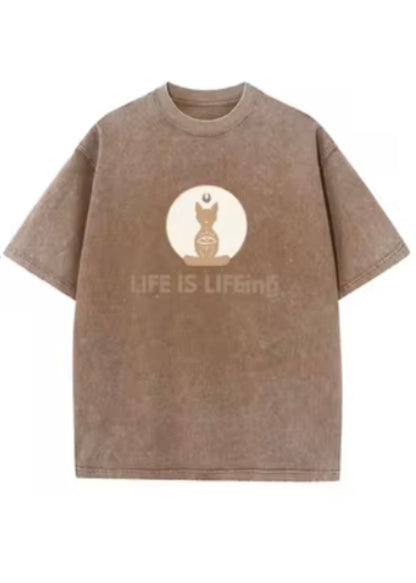 Life is Lifeing Acid Wash T-Shirt