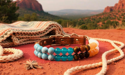 Seven-chakra gemstone dog collar for harmony – Sacred Pup