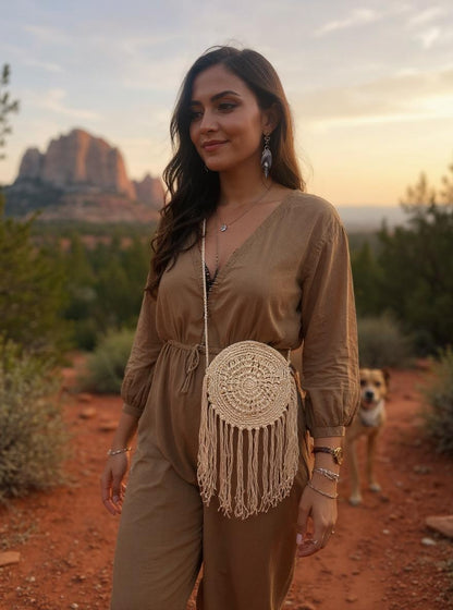 Dreamcatcher Macrame Bag