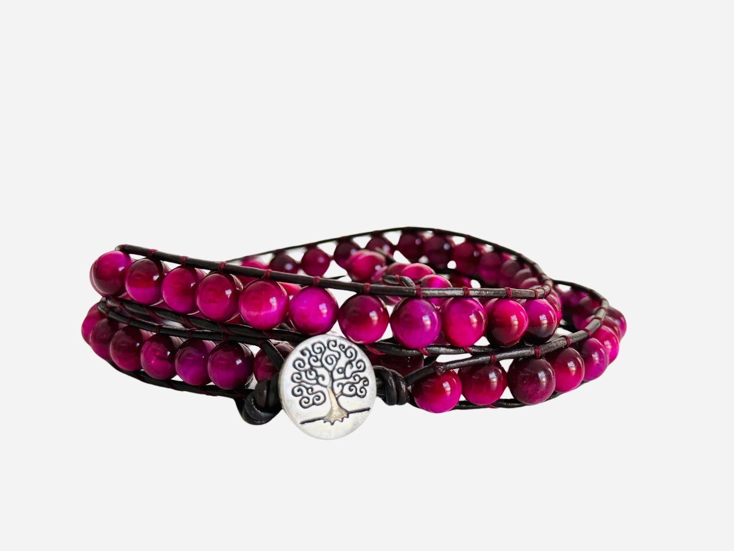 Pink Tiger's Eye Collar & Mala Set- Grounding, Love & Connection