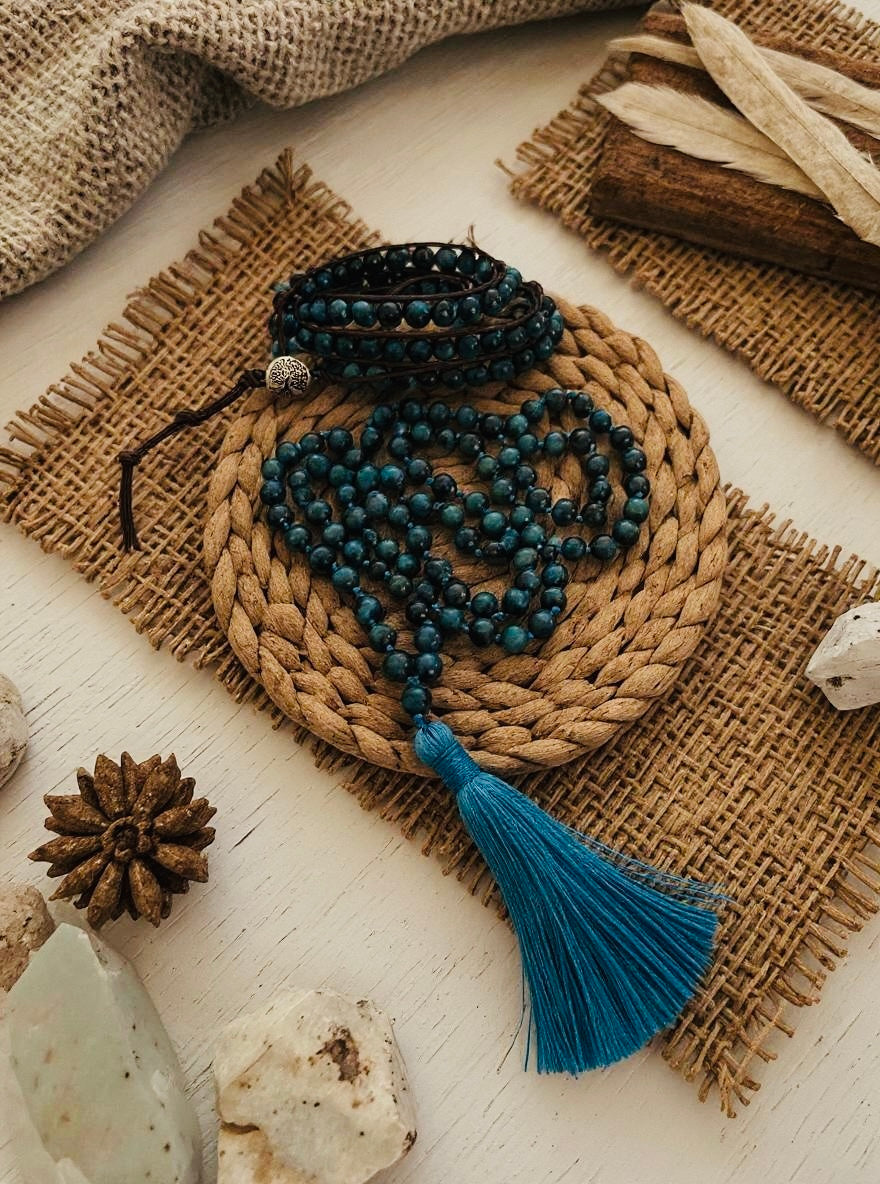 Blue Tiger's Eye Collar- Grounding, Protection & Connection