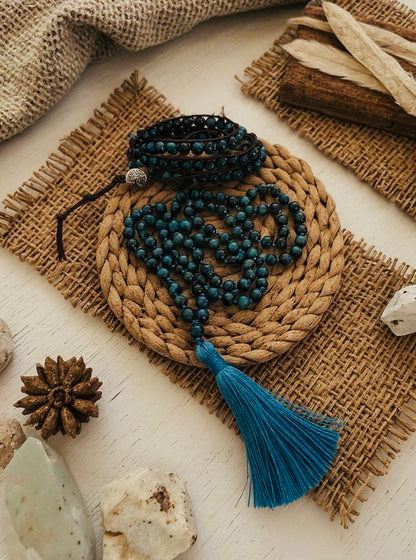 Blue Tiger's Eye Collar- Grounding, Protection & Connection