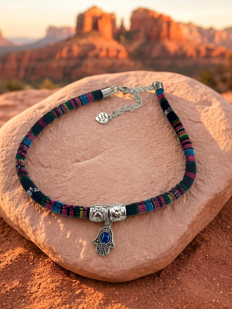 Boho Hamsa Dog Necklace