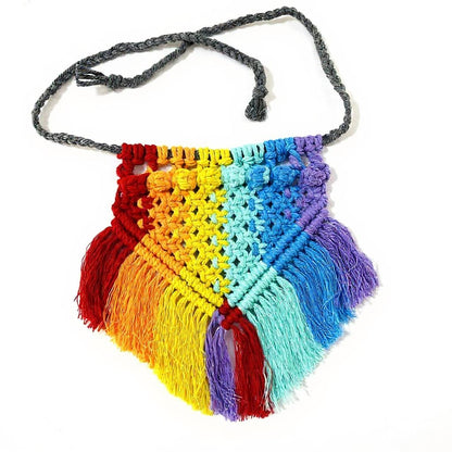 Chakra handmade macrame dog bandana spiritual boho style – Sacred Pup