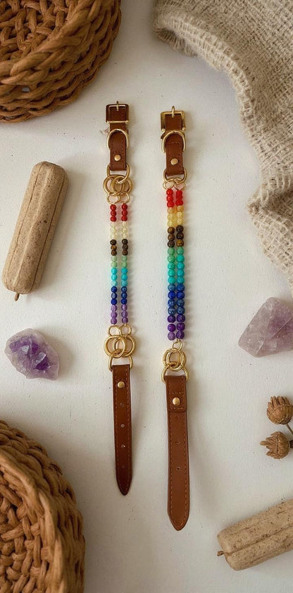 Seven-chakra gemstone dog collar for harmony – Sacred Pup
