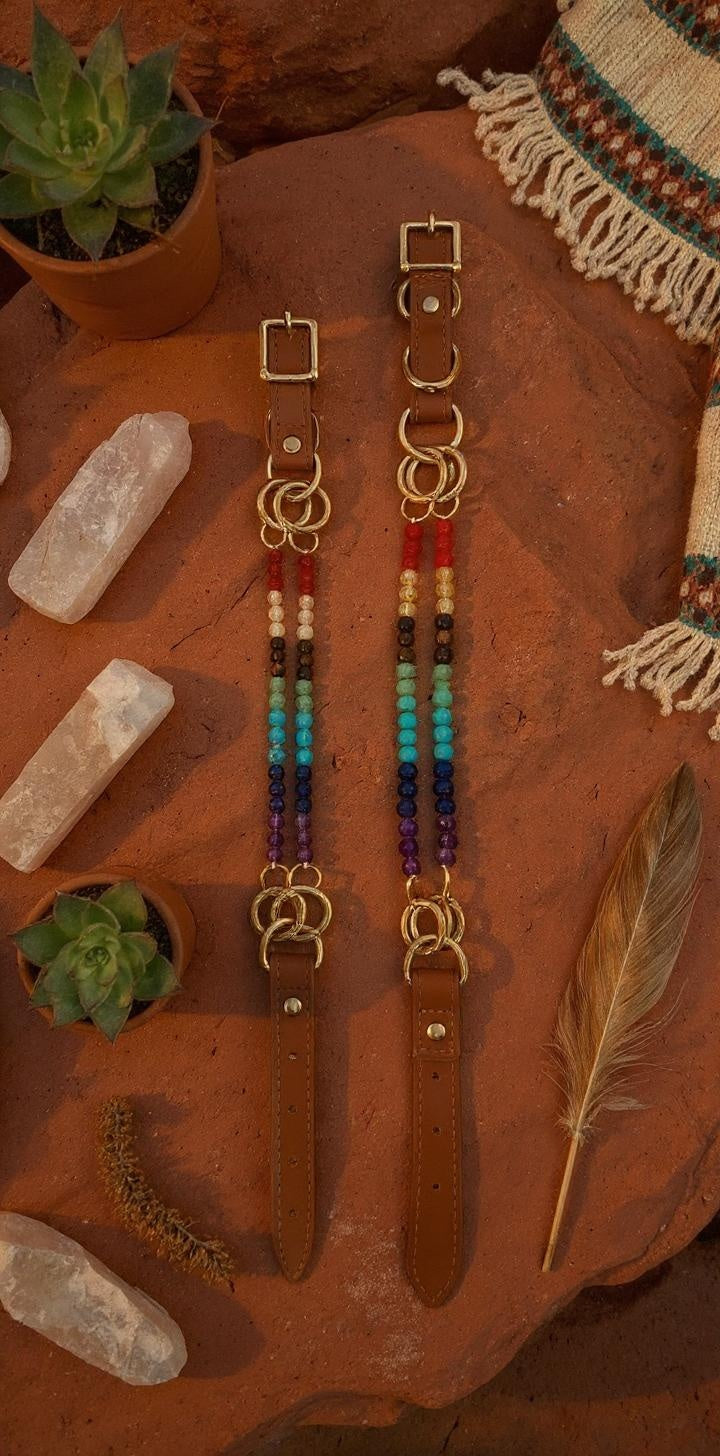 Seven-chakra gemstone dog collar for harmony – Sacred Pup