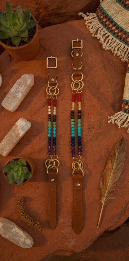 Seven-chakra gemstone dog collar for harmony – Sacred Pup