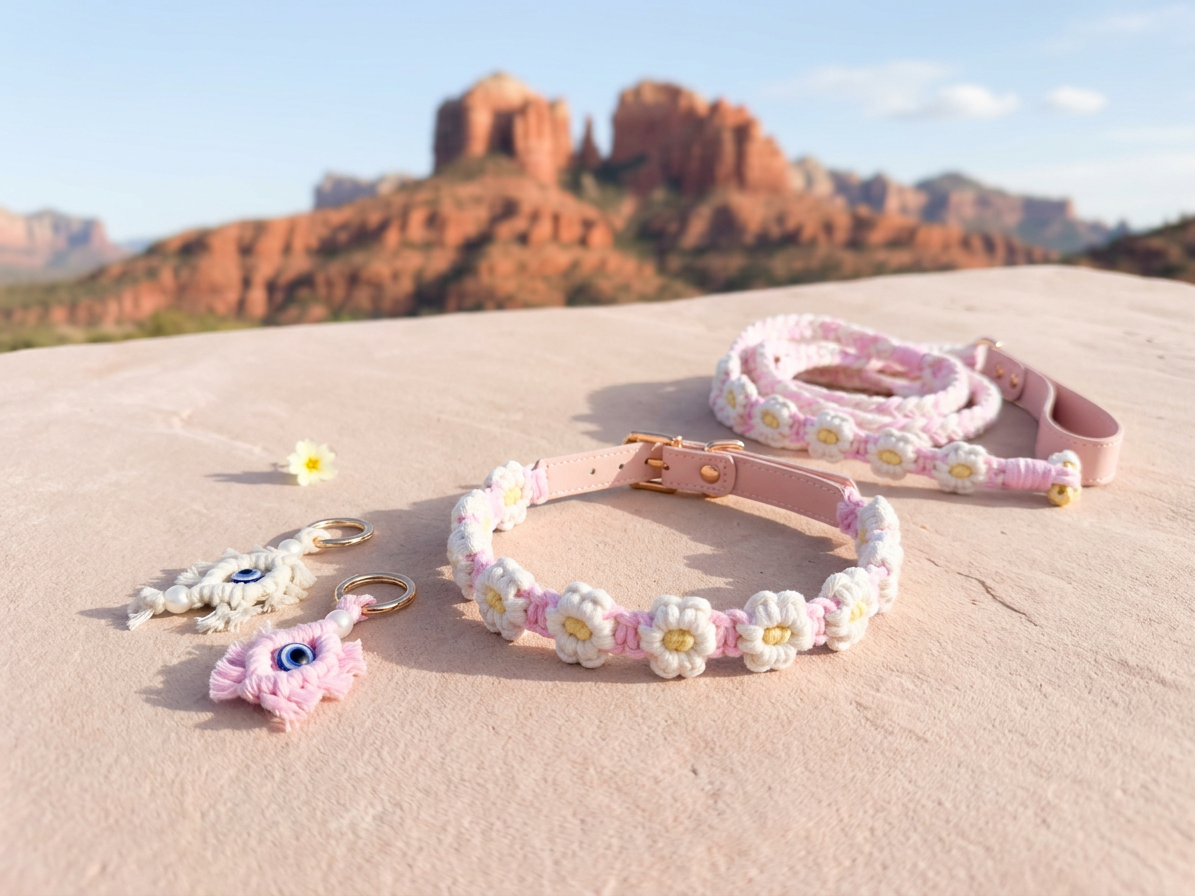 Daisy Days Macrame Collection | Pink & Blue