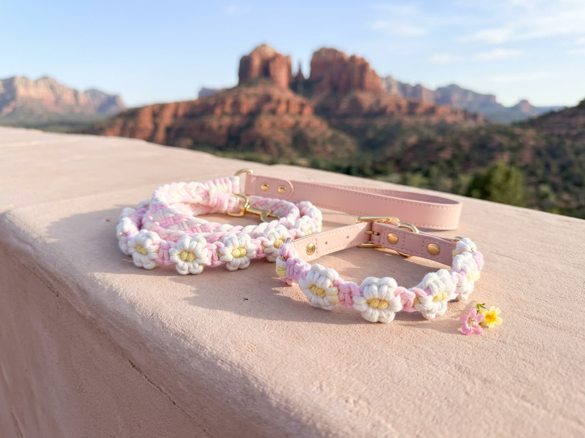 Daisy Days Macrame Collection | Pink & Blue