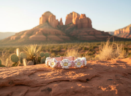 Daisy Days Macrame  – Pink & Yellow