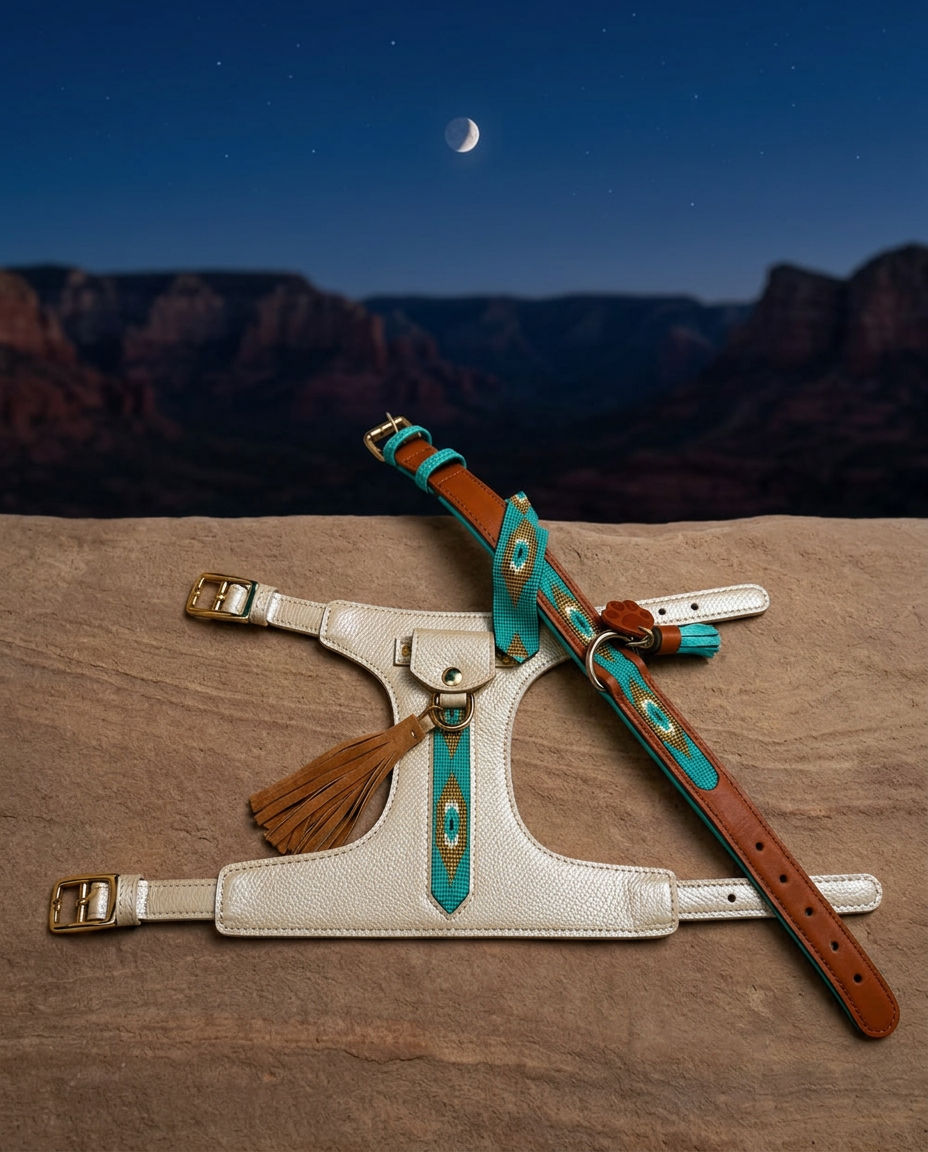 Desert Muse Beaded Leather Harness