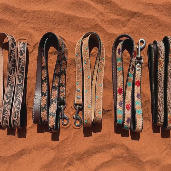 Video of the Western Soul leather dog leashes