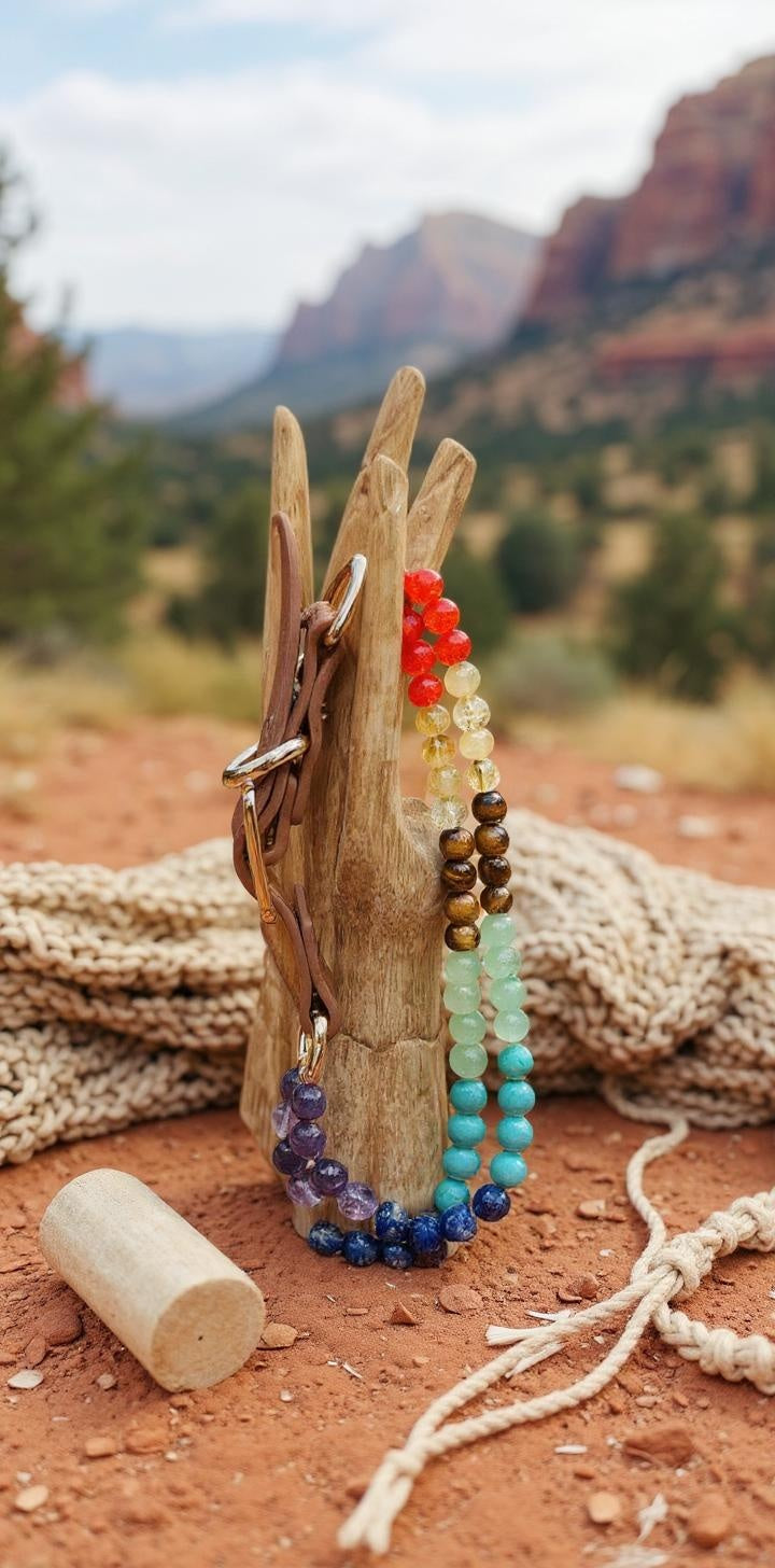 Seven-chakra gemstone dog collar for harmony – Sacred Pup