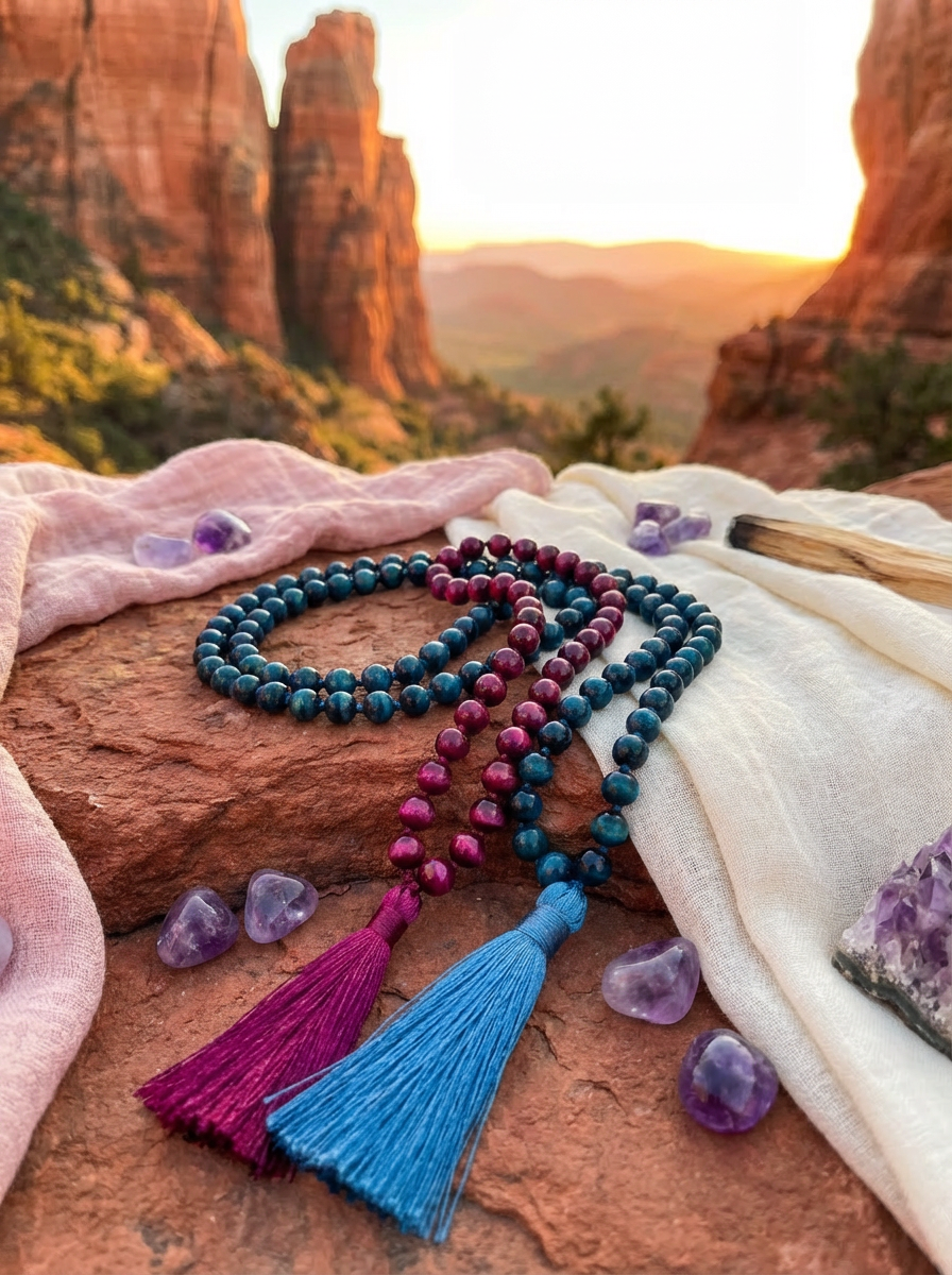 Sacred Bond - Tiger's Eye Mala & Dog Wrap
