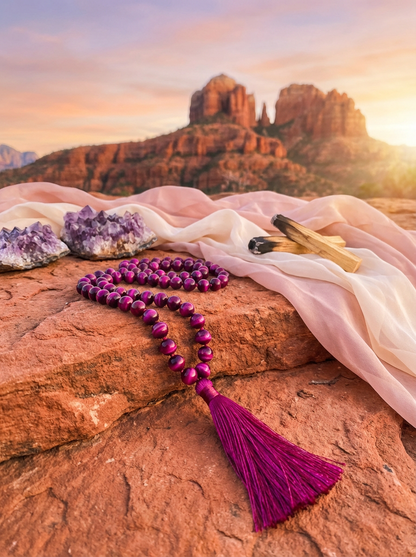 Sacred Bond - Tiger's Eye Mala & Dog Wrap