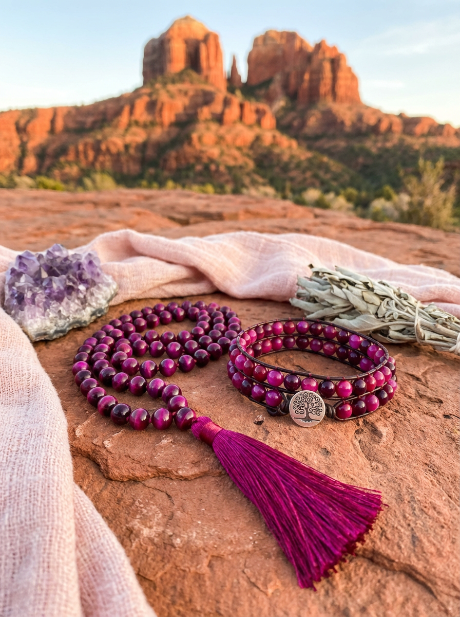 Sacred Bond - Tiger's Eye Mala & Dog Wrap
