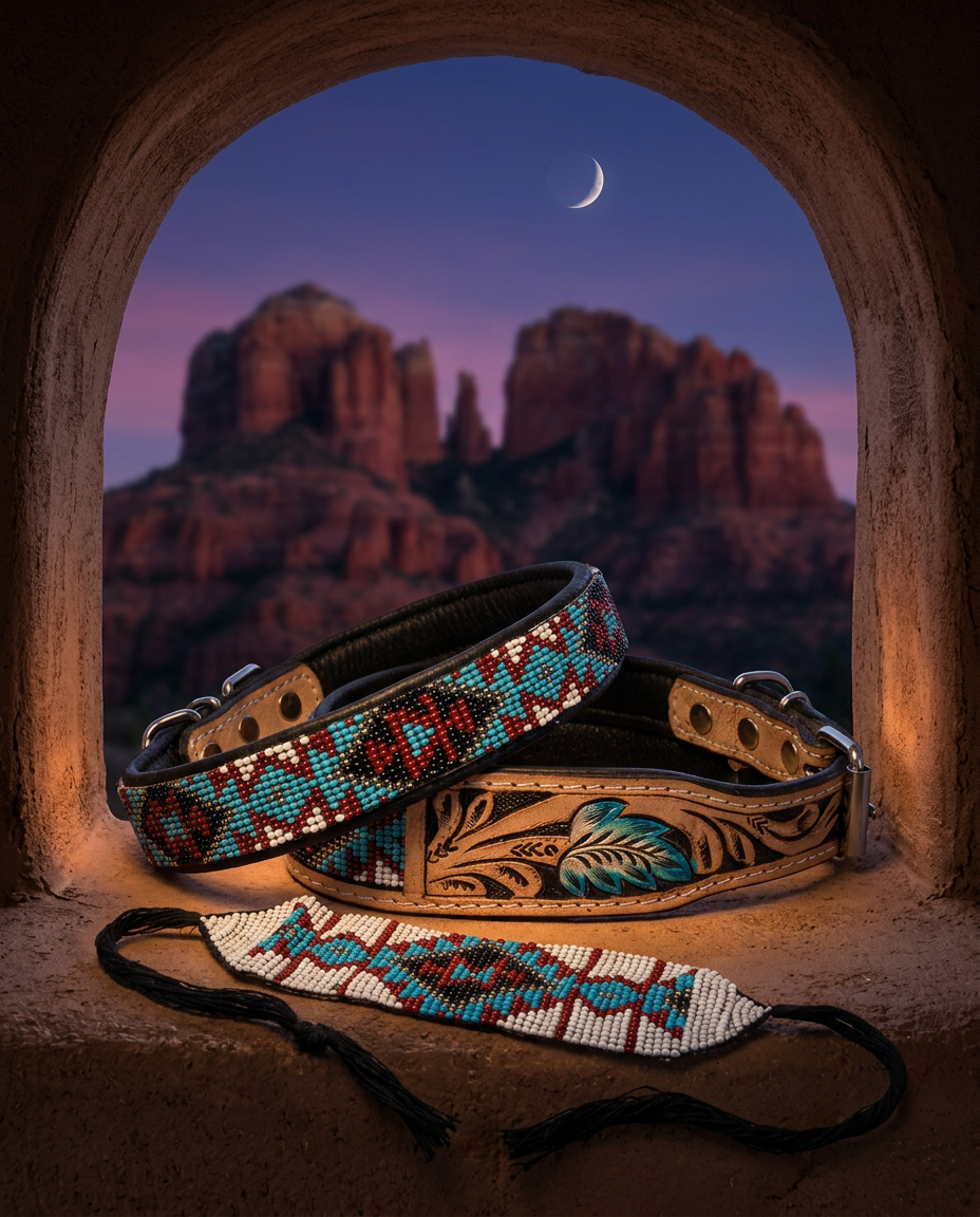 Sedona Sky Beaded Dog Collar