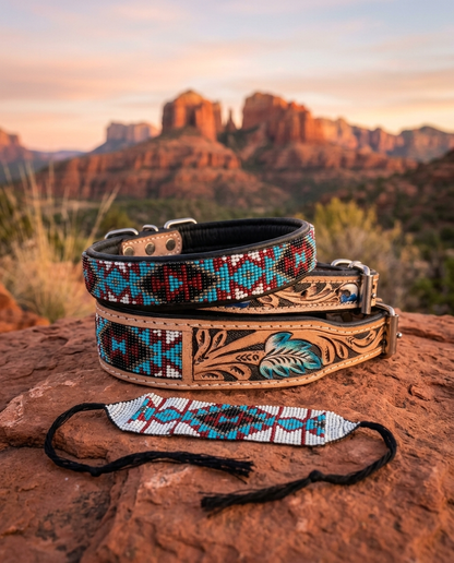 Sedona Sky Beaded Dog Collar