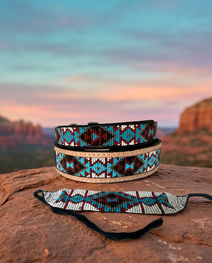 Sedona Sky Beaded Dog Collar